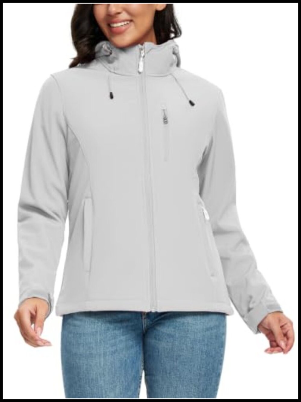 Waterproof Softshell Women's Fleece Lined Hooded Windbreaker Warm Rain Coat